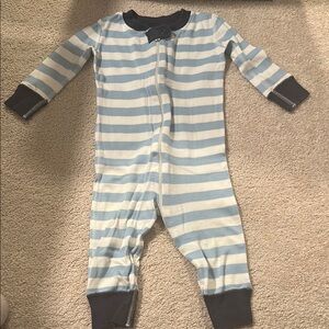 Striped Blue and White Kids One Piece